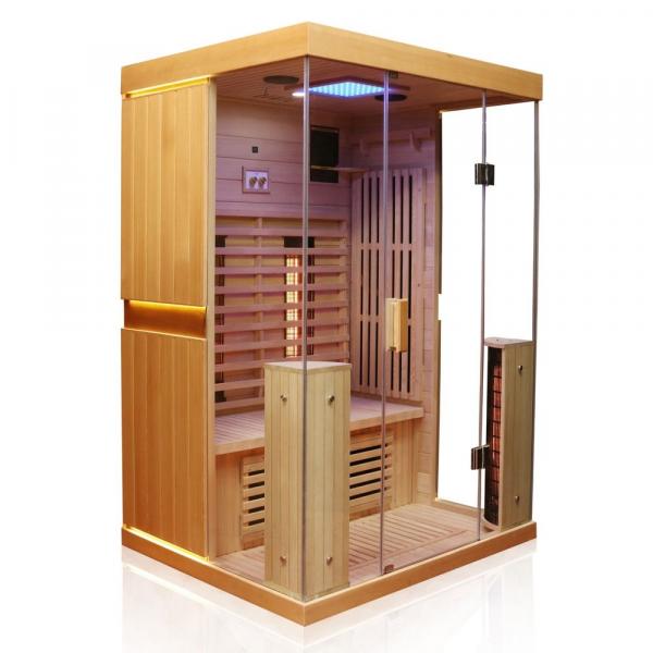 Sauna Infrarotkabine mit Montage Vollspektrum abschaltbar Aroma  Solevernebler 